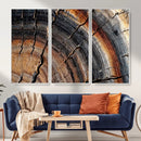Abstract Tree Ring Wall Art Print – Natural Rustic Wood by MyGreatCanvas | Canvas Wall Art Prints | Photo Prints & Wall Decor