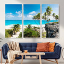 Barbados Beach Wall Art Canvas Print, Palm Tree Ocean by MyGreatCanvas | Canvas Wall Art Prints | Photo Prints & Wall Decor