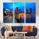 Boston Wall Art Canvas Print, Boston City Downtown Night by MyGreatCanvas | Canvas Wall Art Prints | Photo Prints & Wall Decor