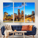 Boston Wall Art Canvas Print, Boston City Downtown Night by MyGreatCanvas | Canvas Wall Art Prints | Photo Prints & Wall Decor