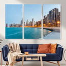 Chicago Wall Art Canvas Print, Chicago City Downtown Night by MyGreatCanvas | Canvas Wall Art Prints | Photo Prints & Wall Decor