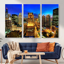 Chicago Wall Art Canvas Print - Chicago City Downtown Night by MyGreatCanvas | Canvas Wall Art Prints | Photo Prints & Wall Decor