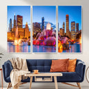 Chicago Wall Art Canvas Print, Chicago City Downtown Night by MyGreatCanvas | Canvas Wall Art Prints | Photo Prints & Wall Decor