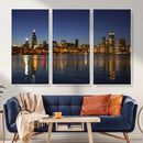 Chicago Wall Art Canvas Print - Chicago City Downtown Night by MyGreatCanvas | Canvas Wall Art Prints | Photo Prints & Wall Decor