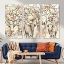 Farmhouse Texas Longhorn Wall Art Canvas Print - Abstract by MyGreatCanvas | Canvas Wall Art Prints | Photo Prints & Wall Decor