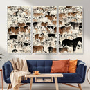 Farmhouse Animals Horse Longhorn Cow Wall Art Canvas Print - by MyGreatCanvas | Canvas Wall Art Prints | Photo Prints & Wall Decor