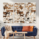 Large Longhorn Wall Art Canvas Print - Abstract Cow Animal by MyGreatCanvas | Canvas Wall Art Prints | Photo Prints & Wall Decor