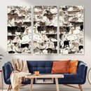 Abstract Texas Longhorn Print - Longhorn Herd Print for by MyGreatCanvas | Canvas Wall Art Prints | Photo Prints & Wall Decor