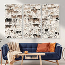 Abstract Texas Cow Canvas Print for Cabin and Western Home by MyGreatCanvas | Canvas Wall Art Prints | Photo Prints & Wall Decor