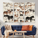 Wild Horses Wall Art Canvas Print - Abstract Farm Longhorn by MyGreatCanvas | Canvas Wall Art Prints | Photo Prints & Wall Decor