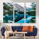 Alpine Mountain Lake Wall Art Canvas Print – Turquoise by MyGreatCanvas | Canvas Wall Art Prints | Photo Prints & Wall Decor