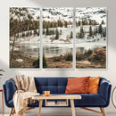 Snowy Mountain Landscape Wall Art Canvas Print, Alpine Pine by MyGreatCanvas | Canvas Wall Art Prints | Photo Prints & Wall Decor