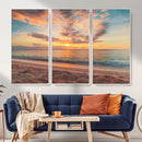 Sunset Beach Wall Art Canvas Print – Soft Coastal by MyGreatCanvas | Canvas Wall Art Prints | Photo Prints & Wall Decor