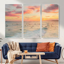 Sunset Beach Wall Art Canvas Print – Soft Coastal by MyGreatCanvas | Canvas Wall Art Prints | Photo Prints & Wall Decor