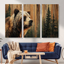 Grizzly Bear Wall Art Canvas Print, Rustic Wildlife Bear by MyGreatCanvas | Canvas Wall Art Prints | Photo Prints & Wall Decor