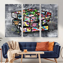 Graffiti Cube Abstract Street Art Wall Art Canvas Print by MyGreatCanvas | Canvas Wall Art Prints | Photo Prints & Wall Decor