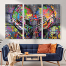 Graffiti Football Helmets Wall Art Canvas Print, Urban by MyGreatCanvas | Canvas Wall Art Prints | Photo Prints & Wall Decor