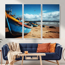 Fishing Boats Wall Art Canvas Print, Coastal Boat Beach by MyGreatCanvas | Canvas Wall Art Prints | Photo Prints & Wall Decor