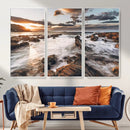 Rocky Coast Ocean Sunset Wall Art Canvas Print, Dramatic by MyGreatCanvas | Canvas Wall Art Prints | Photo Prints & Wall Decor