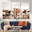 Texas Longhorn Cattle Wall Art Canvas Print, Sepia Western by MyGreatCanvas | Canvas Wall Art Prints | Photo Prints & Wall Decor