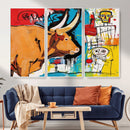 Basquiat Style Bull Graffiti Wall Art Canvas Print, Street by MyGreatCanvas | Canvas Wall Art Prints | Photo Prints & Wall Decor