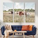 Texas Longhorn Cattle Wall Art Canvas Print, Rustic Ranch by MyGreatCanvas | Canvas Wall Art Prints | Photo Prints & Wall Decor