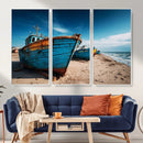 Coastal Fishing Boats Wall Art Canvas Print, Sunset Beach by MyGreatCanvas | Canvas Wall Art Prints | Photo Prints & Wall Decor