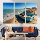 Coastal Fishing Boats Wall Art Canvas Print, Sunset Beach by MyGreatCanvas | Canvas Wall Art Prints | Photo Prints & Wall Decor