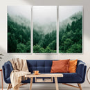 Misty Pine Forest Wall Art Canvas Print, Foggy Evergreen by MyGreatCanvas | Canvas Wall Art Prints | Photo Prints & Wall Decor