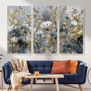 Abstract Floral Wall Art Canvas Print – Gold and Blue by MyGreatCanvas | Canvas Wall Art Prints | Photo Prints & Wall Decor