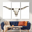 Longhorn Skull Wall Art Canvas Print – Rustic Western by MyGreatCanvas | Canvas Wall Art Prints | Photo Prints & Wall Decor