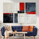 Navy Red Abstract Wall Art Canvas Print, Modern Luxury by MyGreatCanvas | Canvas Wall Art Prints | Photo Prints & Wall Decor