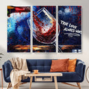 Red Wine Splash Abstract Wall Art Canvas Print, Modern Wine by MyGreatCanvas | Canvas Wall Art Prints | Photo Prints & Wall Decor