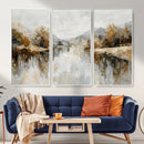 Neutral Abstract Lake Landscape Wall Art Canvas Print by MyGreatCanvas | Canvas Wall Art Prints | Photo Prints & Wall Decor