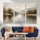 Neutral Abstract River Landscape Wall Art Canvas Print by MyGreatCanvas | Canvas Wall Art Prints | Photo Prints & Wall Decor