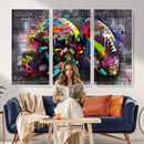 Graffiti American Football Helmet Street Art Wall Art Canvas