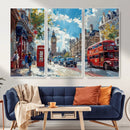 London City Street Wall Art Canvas Print, Big Ben & Red Bus by MyGreatCanvas | Canvas Wall Art Prints | Photo Prints & Wall Decor