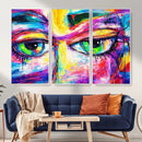 Colorful Abstract Face Wall Art Canvas Print – Modern Pop by MyGreatCanvas | Canvas Wall Art Prints | Photo Prints & Wall Decor