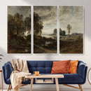 Adolf Dressler Landscape of the Oder River Wall Art Canvas by MyGreatCanvas | Canvas Wall Art Prints | Photo Prints & Wall Decor