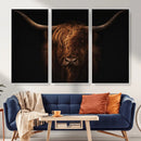 Highland Cow Wall Art Canvas Print – Moody Dark Rustic by MyGreatCanvas | Canvas Wall Art Prints | Photo Prints & Wall Decor