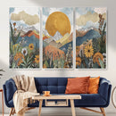 Boho Mountain Landscape Large Wall Art, Horizontal Gold by MyGreatCanvas | Canvas Wall Art Prints | Photo Prints & Wall Decor