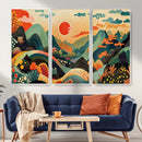Yayoi Kusama Boho Mountain Landscape Large Wall Art, by MyGreatCanvas | Canvas Wall Art Prints | Photo Prints & Wall Decor