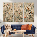 Vintage Birds and Flowers Wall Art Canvas Print, Botanical by MyGreatCanvas | Canvas Wall Art Prints | Photo Prints & Wall Decor