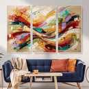 Geometric Abstract Wall Art Canvas Print, Orange Blue by MyGreatCanvas | Canvas Wall Art Prints | Photo Prints & Wall Decor