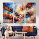 Lyrical Abstraction Wall Art Canvas Print, Orange Blue by MyGreatCanvas | Canvas Wall Art Prints | Photo Prints & Wall Decor