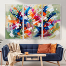 Geometric Abstract Wall Art Canvas Print, Orange Blue by MyGreatCanvas | Canvas Wall Art Prints | Photo Prints & Wall Decor
