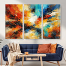Lyrical Abstract Wall Art Canvas Print, Orange Blue Abstract by MyGreatCanvas | Canvas Wall Art Prints | Photo Prints & Wall Decor