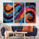 Geometric Abstract Wall Art Canvas Print, Orange Blue by MyGreatCanvas | Canvas Wall Art Prints | Photo Prints & Wall Decor