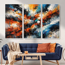 Geometric Abstract Wall Art Canvas Print, Orange Blue by MyGreatCanvas | Canvas Wall Art Prints | Photo Prints & Wall Decor