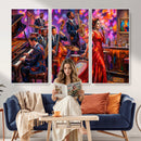 Jazz Band Canvas Wall Art — Jazz Club Singer Saxophone Print by MyGreatCanvas | Canvas Wall Art Prints | Photo Prints & Wall Decor